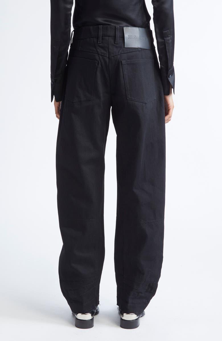Jil Sander Barrel Leg Jeans, Alternate, color, Black