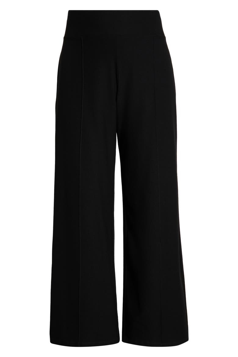 High Waist Wide Leg Pants, Alternate, color, BLACK
