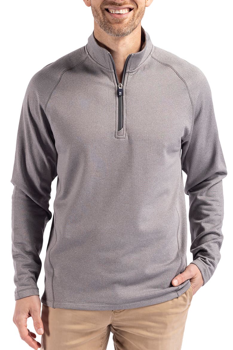 Peshastin Fleece Half Zip Pullover, Main, color, ELEMENTAL GREY HEATHER