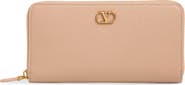 Valentino Garavani VLOGO Zip Around Leather Continental Wallet
