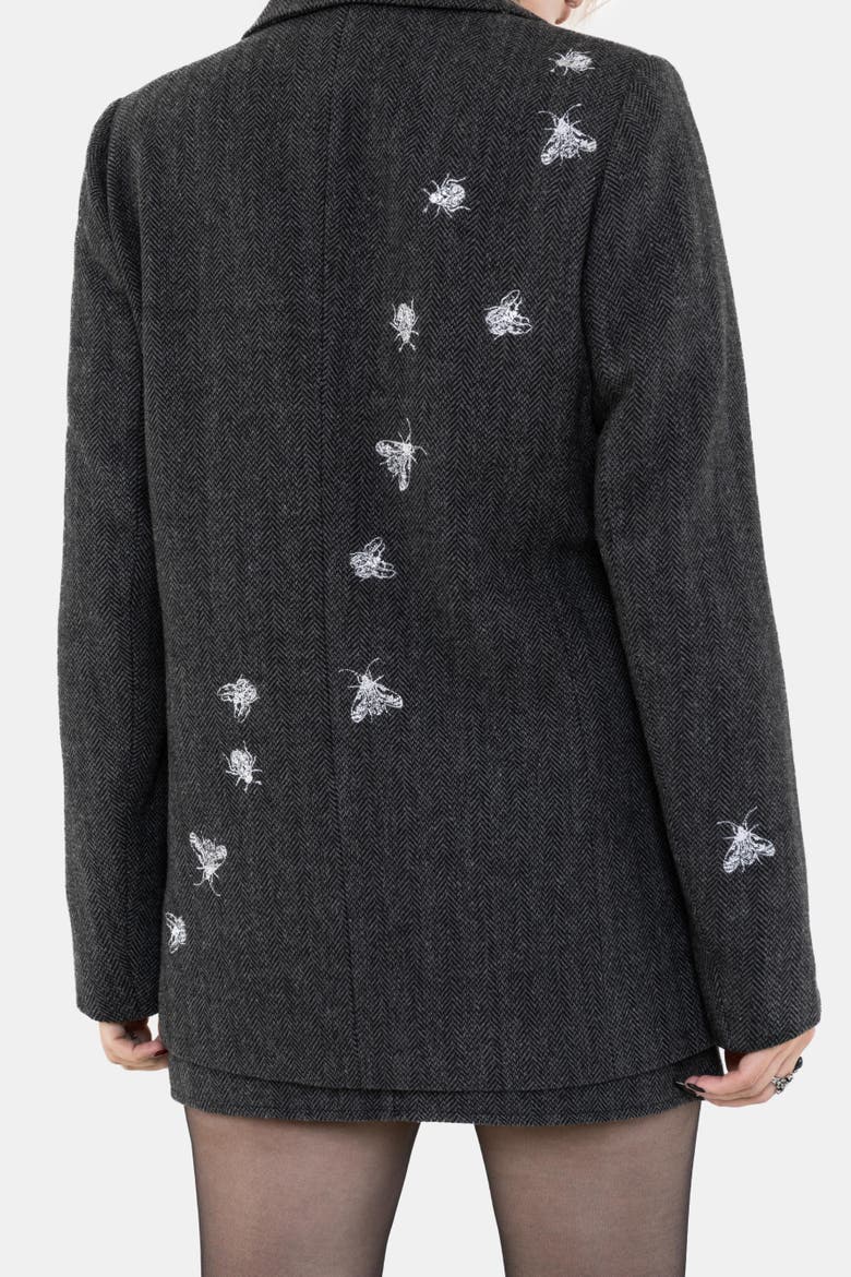 Chrysina Sequin Embellished Blazer, Alternate, color, Grey