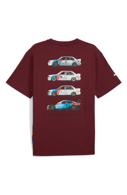 Puma Bmw M Motorsport Car Graphic T-shirt In Burgundy