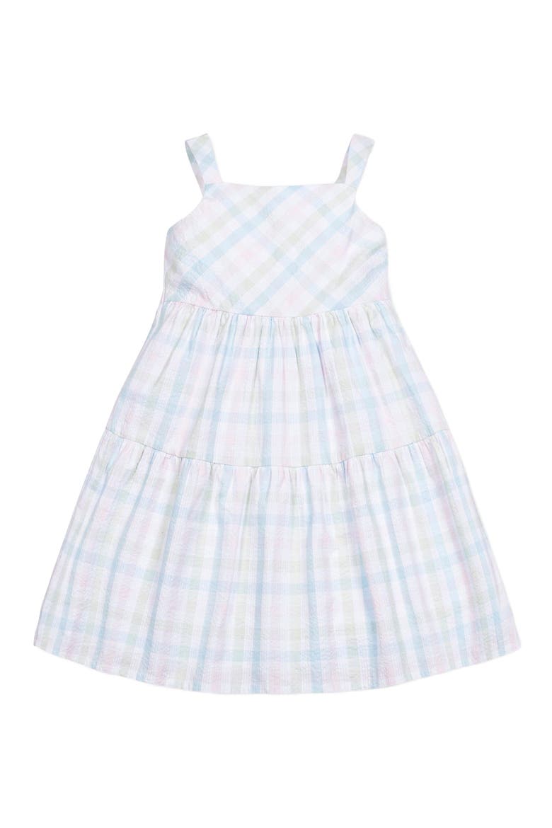 Girls' Organic Tiered Sundress, Kids, Main, color, Easter Check