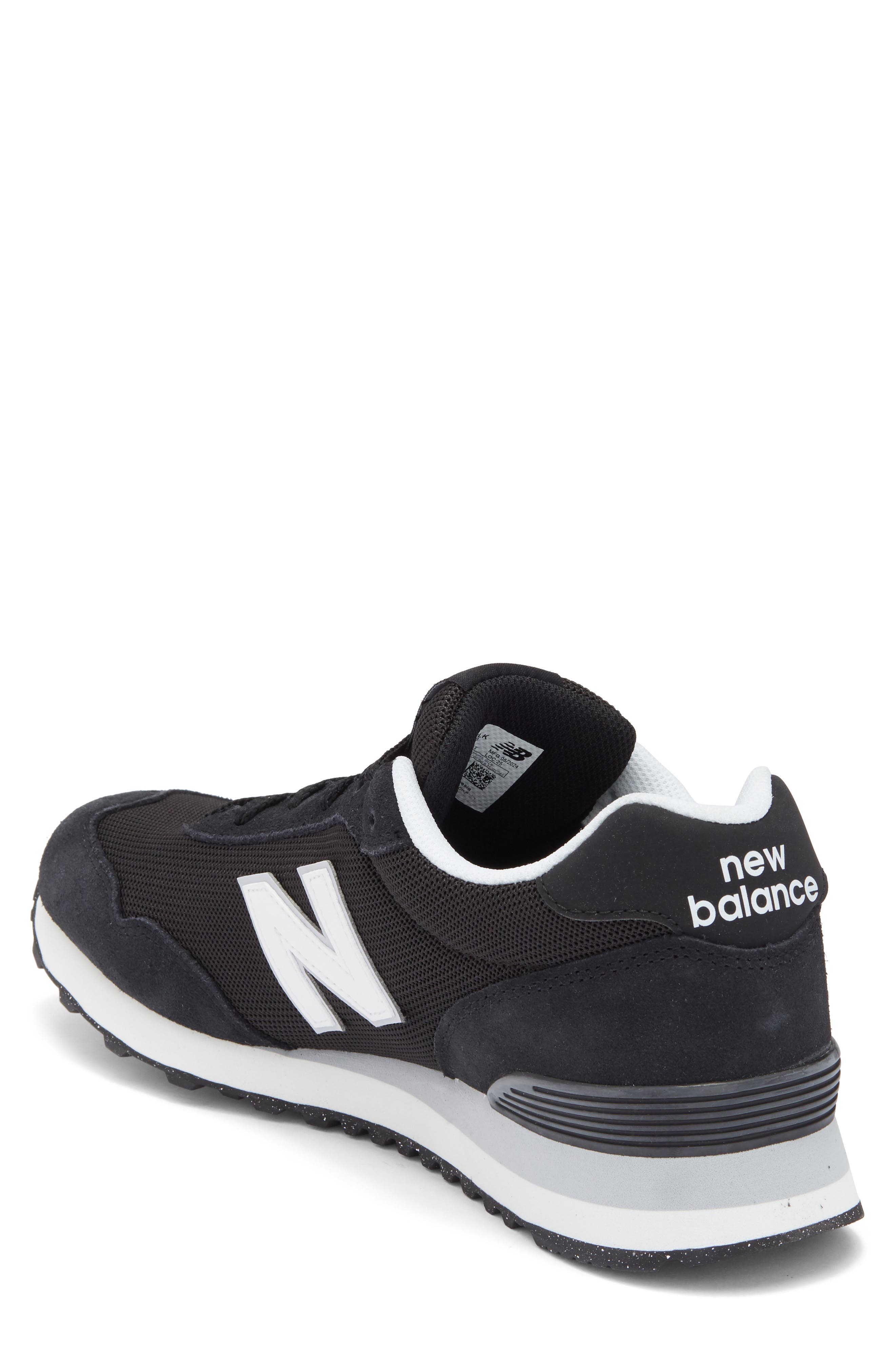 New Balance 515 Sneaker, Alternate, color, Black/ White
