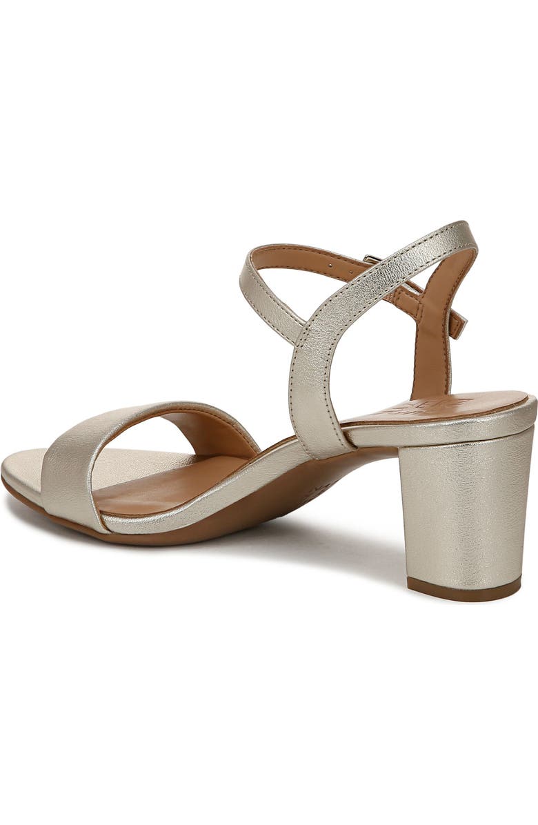 Naturalizer Bristol Block Heel Ankle Strap Sandal, Alternate, color, Champagne Gold Faux Leather