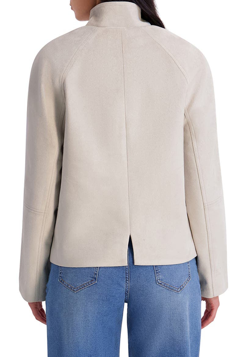 Faux Suede Scuba Jacket, Alternate, color, BONE