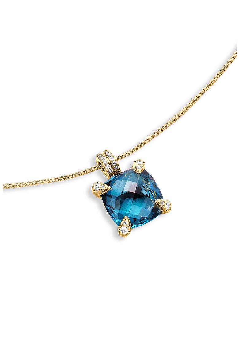 Châtelaine Pendant Necklace with Diamonds, Alternate, color, HAMPTON BLUE TOPAZ