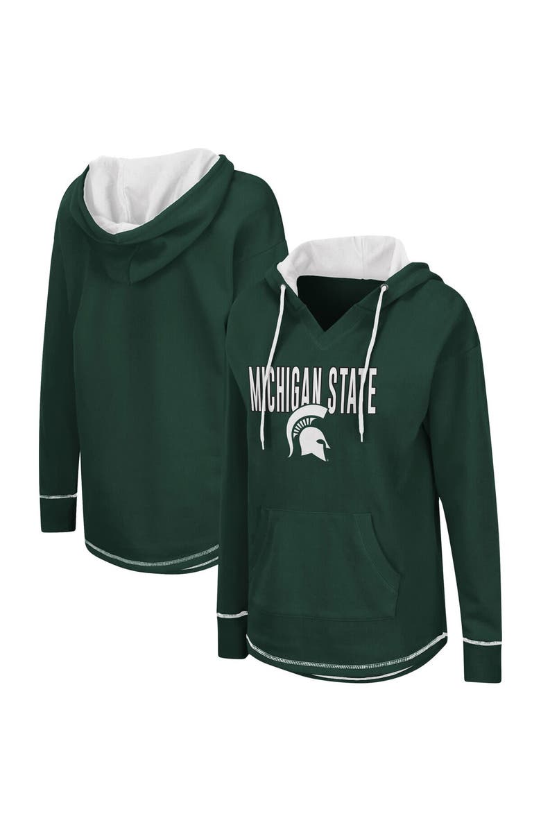 COLOSSEUM Women's Colosseum Green Michigan State Spartans Tunic Pullover Hoodie, Main, color, Green