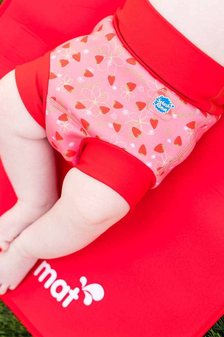 Happy Nappy Duo Reusable Double Swim Diaper, Alternate, color, Strawberry Field