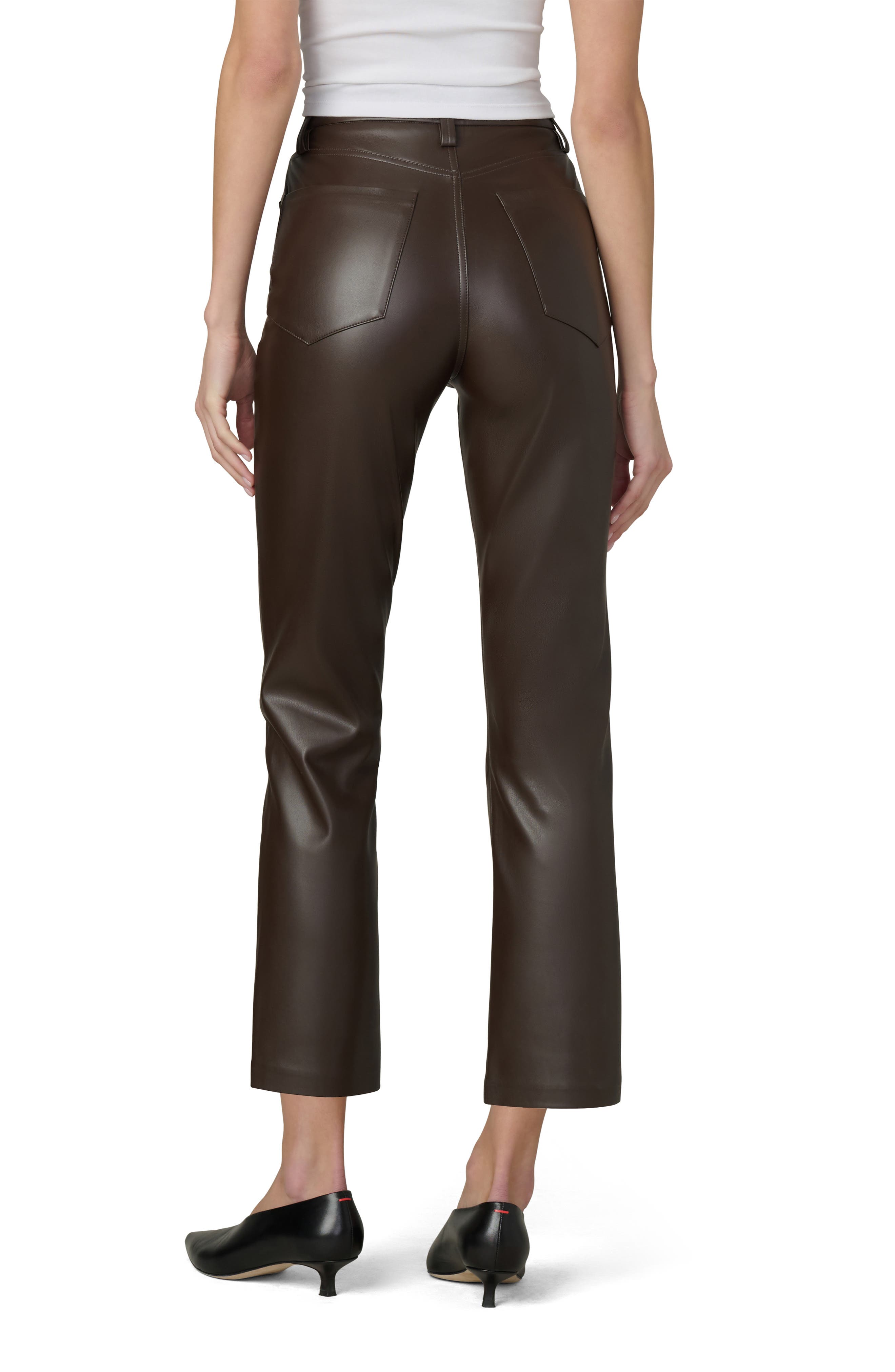 Lyra Slim Ankle Faux Leather Pants - image 2