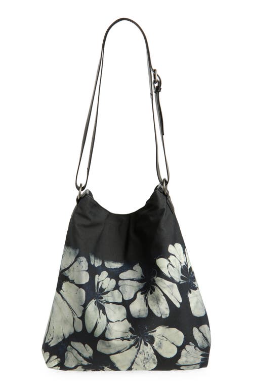 Dries Van Noten Floral Print Cotton Tote In Green