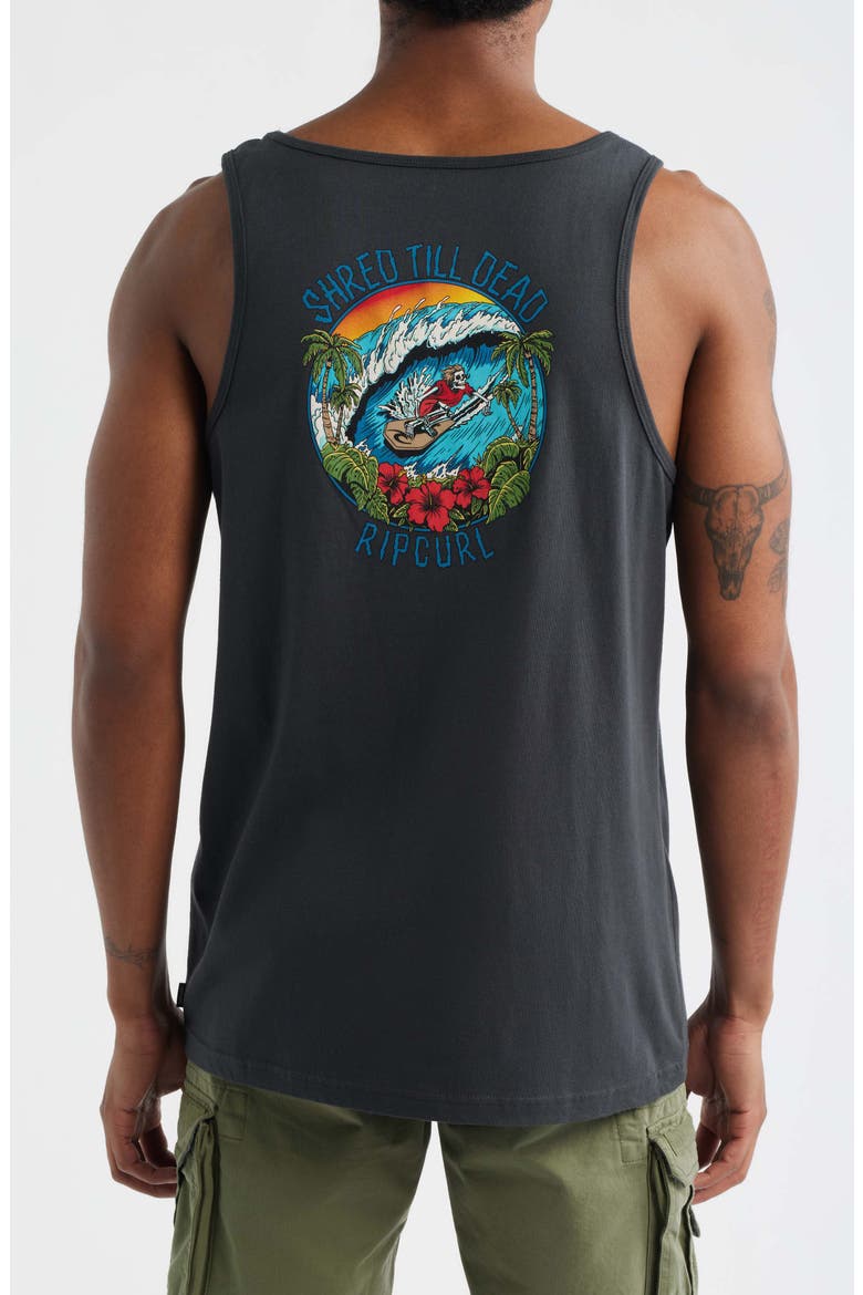 Shred Till Dead Cotton Graphic Tank, Alternate, color, WASHED BLACK