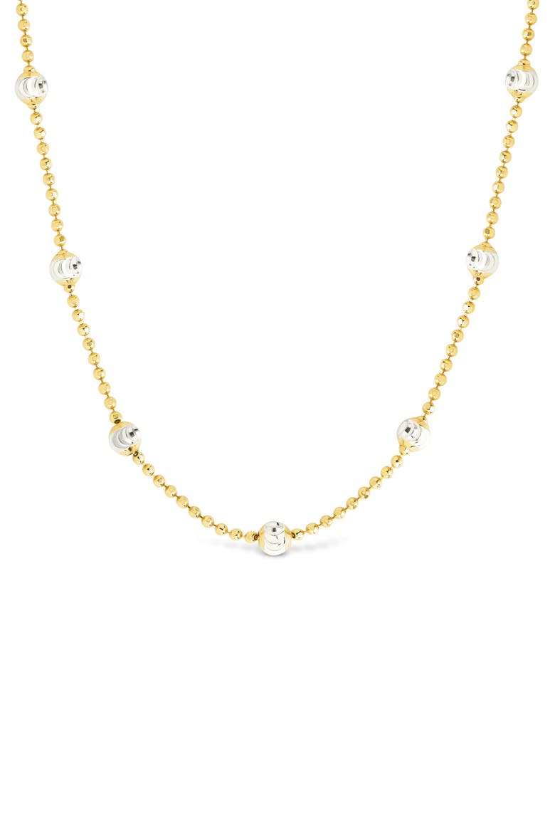 Rumor Cubic Zirconia Station Necklace, Main, color, GOLD