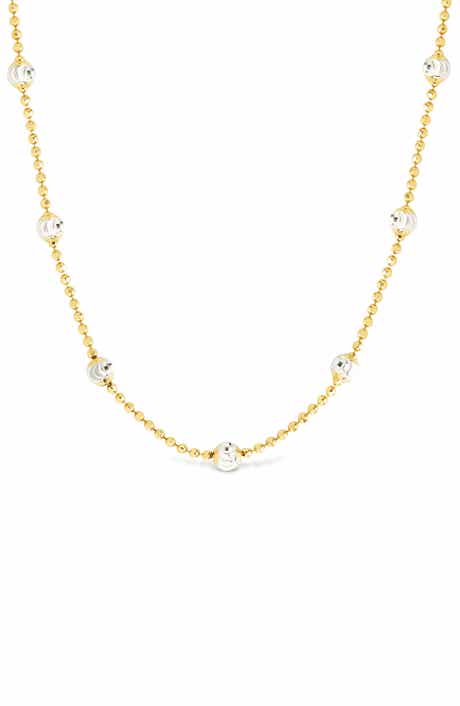 Sterling Forever Rumor Cubic Zirconia Station Necklace