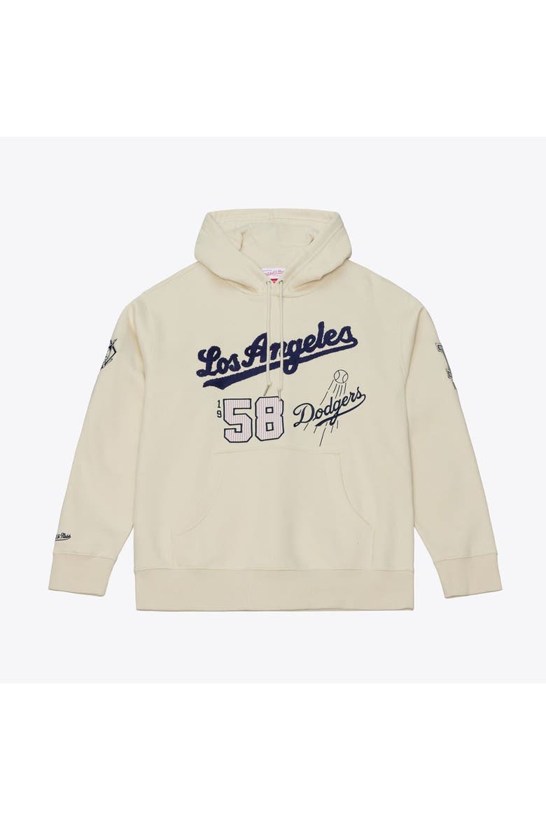 Men's Mitchell & Ness Cream Los Angeles Dodgers Yacht Rock Fleece Hoodie, Main, color, Cream