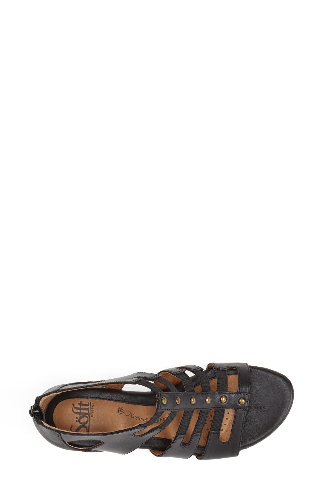 Söfft 'Ilana' Leather Wedge Sandal, Alternate, color, 