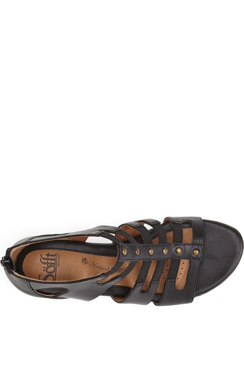 Söfft 'Ilana' Leather Wedge Sandal, Alternate, color,