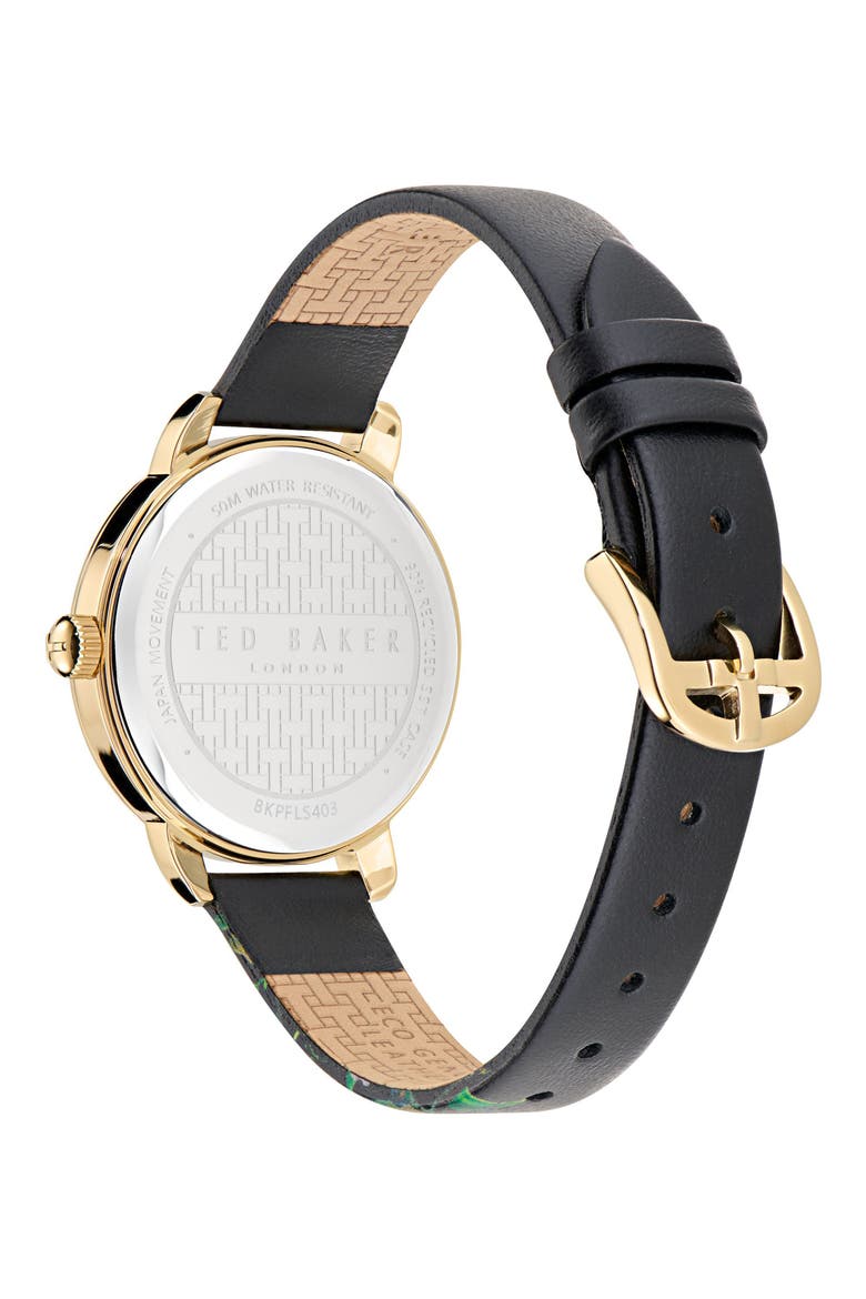 Floral Watch, 14mm, Alternate, color, BLACK