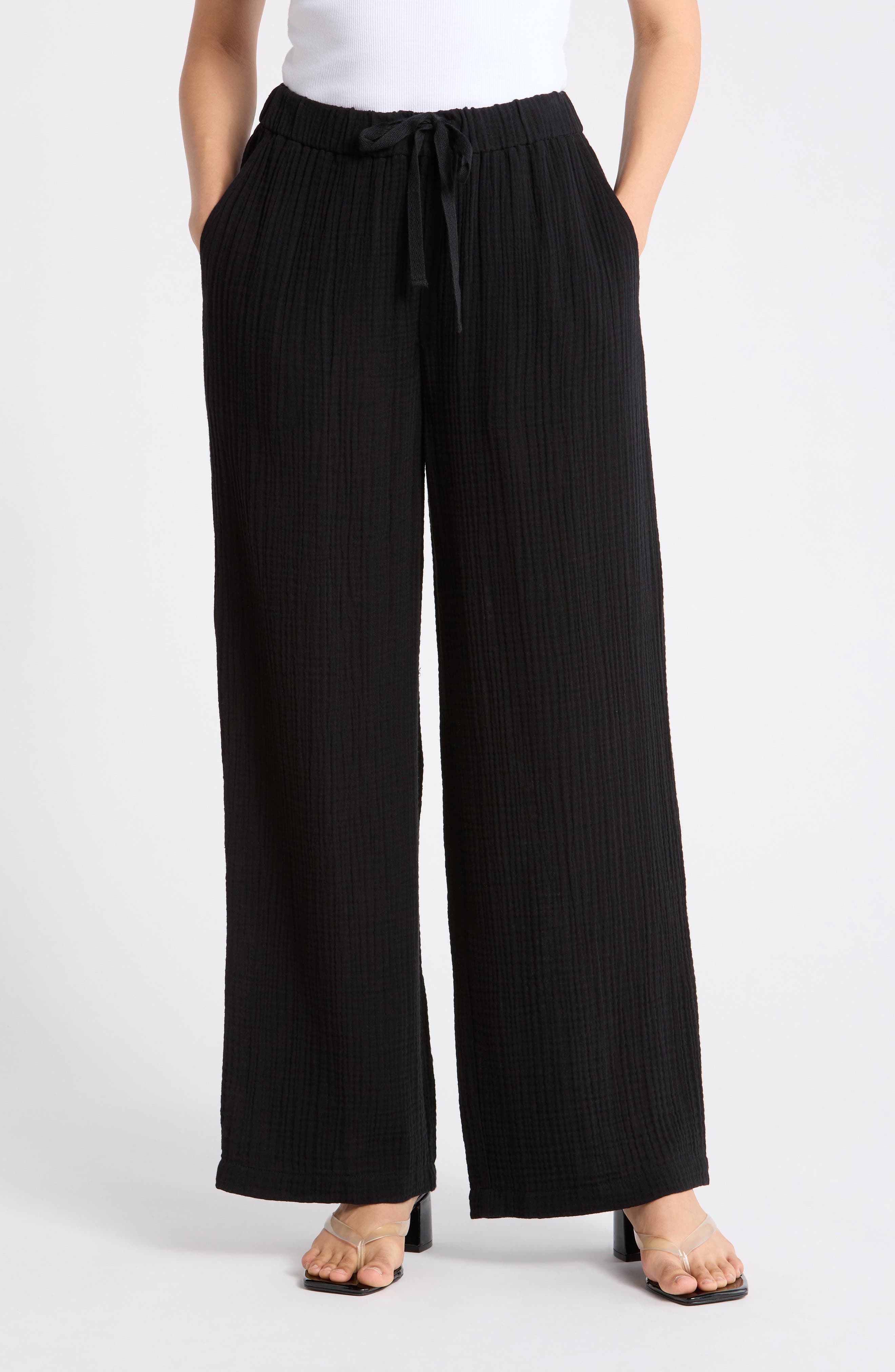 Eileen Fisher Organic Cotton Wide Leg Pants