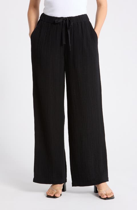 Organic Cotton Wide Leg Pants