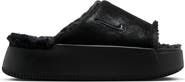 Nike Calm Elevation Faux Fur Lined Platform Slide
