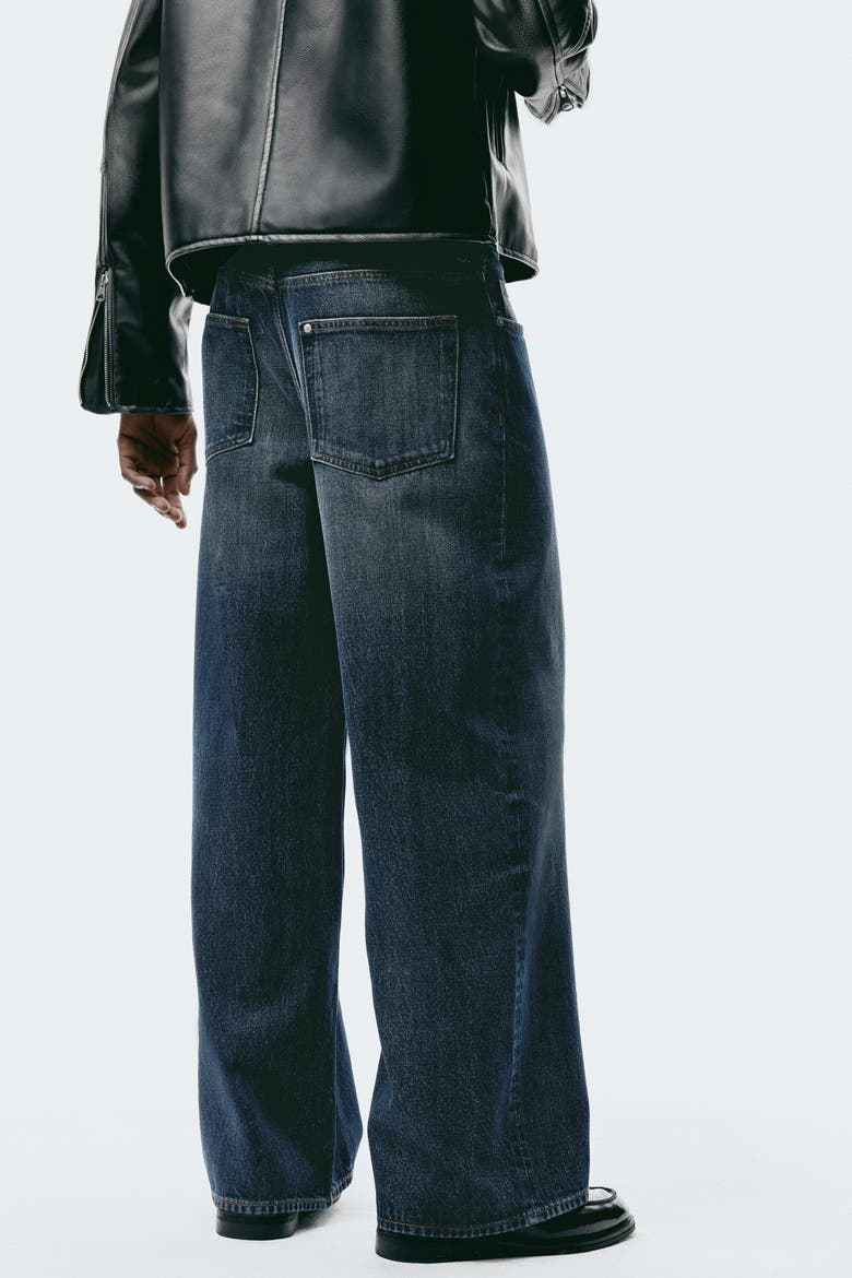 Wide Jeans, Alternate, color, Dark denim blue