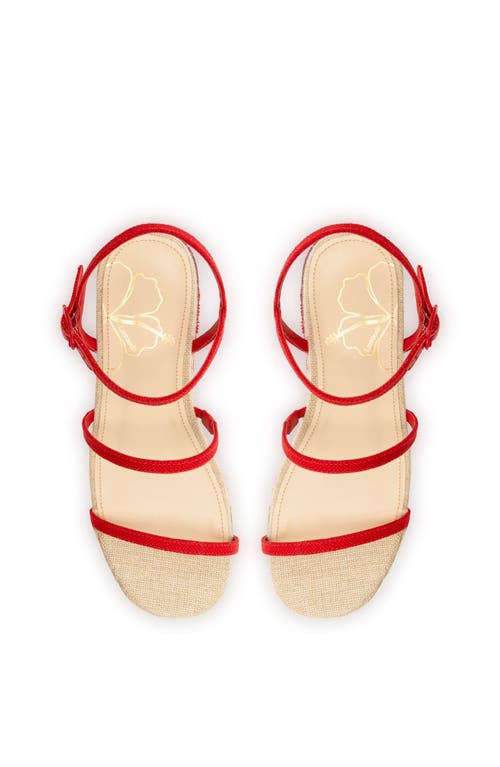 Larroude Larroudé Gio Flatform Sandal In Red
