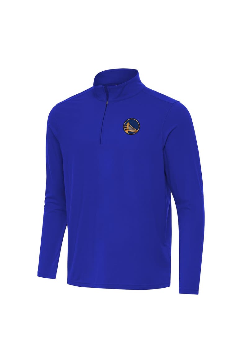 Men's Antigua Royal Golden State Warriors Intent Quarter-Zip Top, Alternate, color, Royal