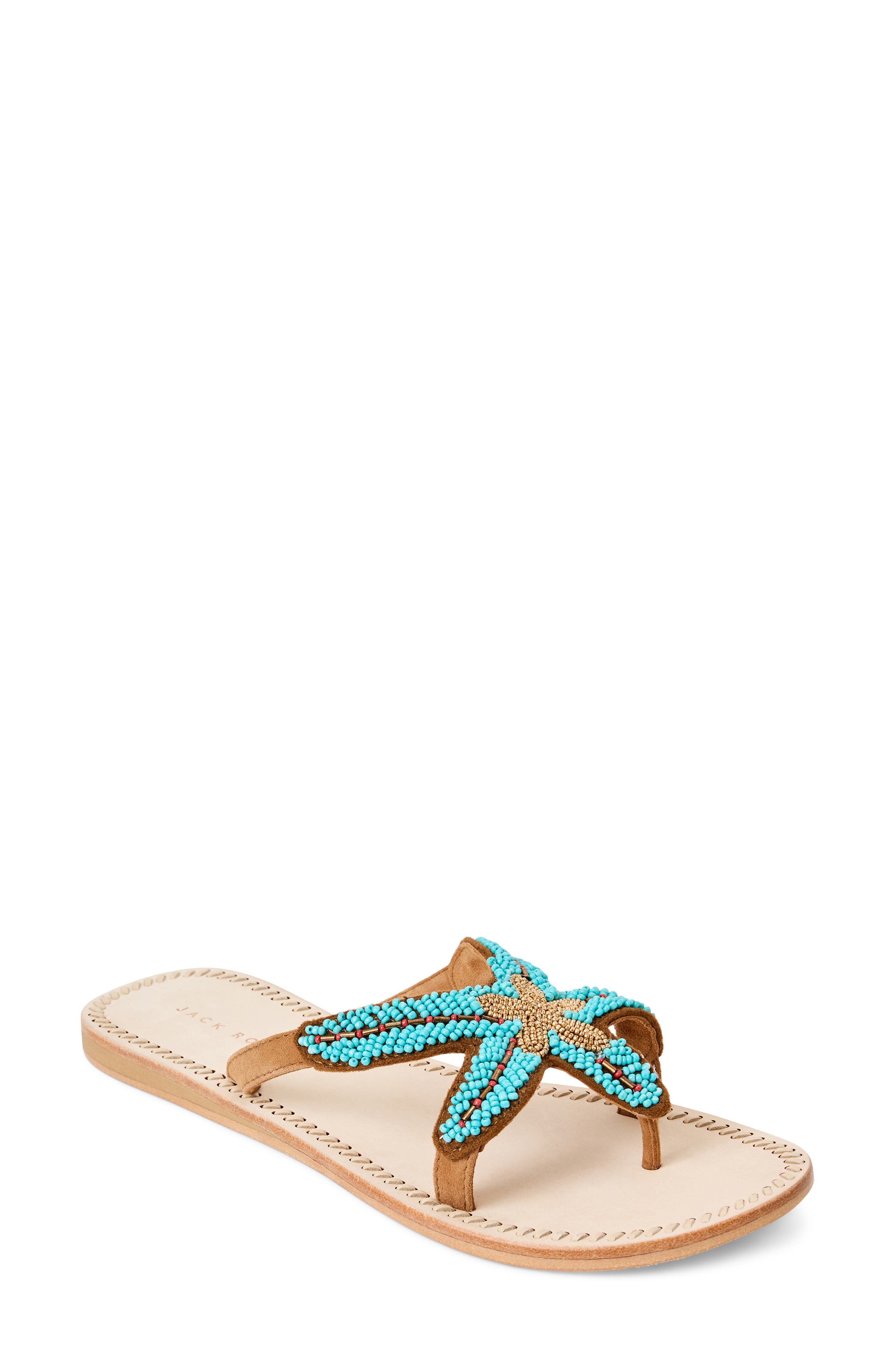 Jack Rogers Starland Sandal, Main, color, Turquoise Multi
