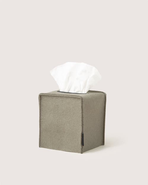 Graf & Lantz Graf Lantz Merino Wool Small Tissue Box Cover In Brown