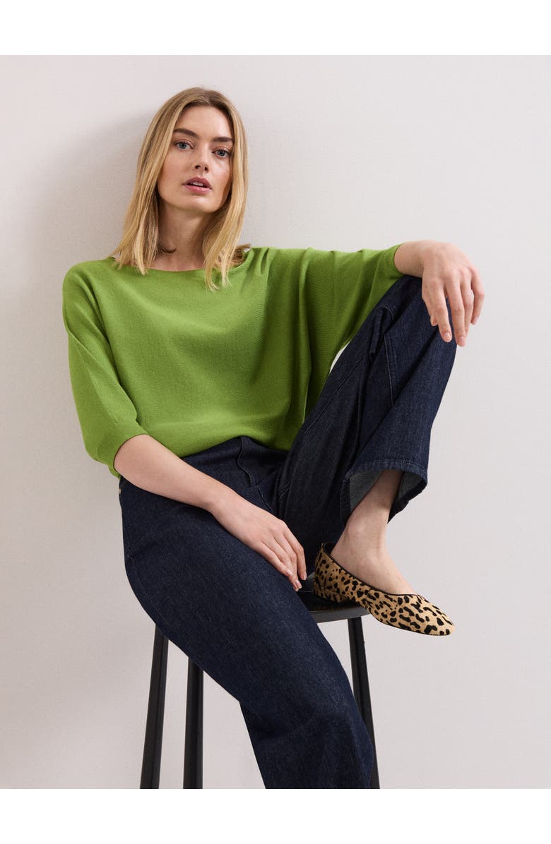 Phase Eight Cristine Slash Neck Knit Jumper, Alternate, color, Bright Green