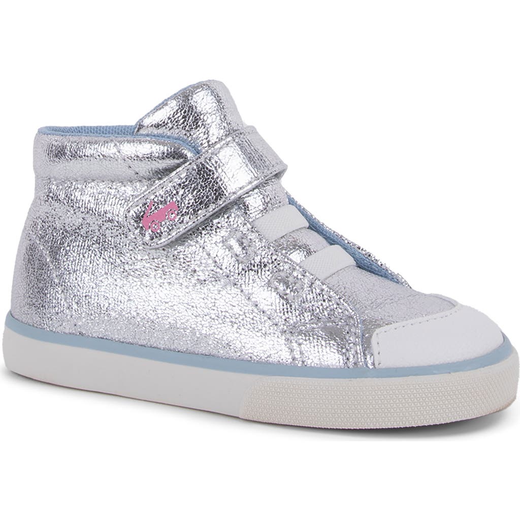 See Kai Run Kids' Drew High Top Sneaker In Silver