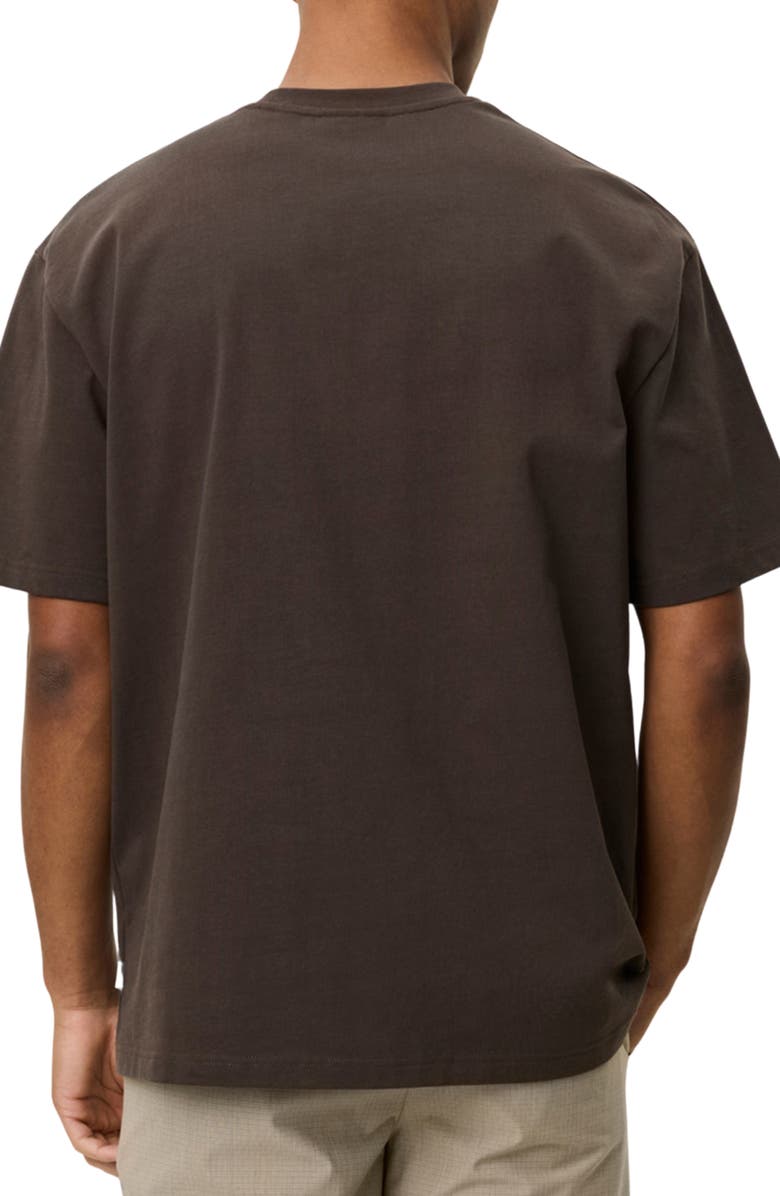 Les Deux Crewneck Logo T-Shirt, Alternate, color, Turkish Coffee Brown