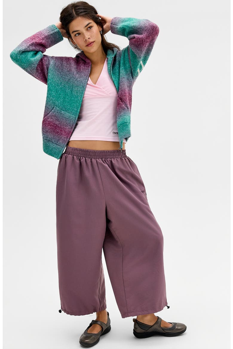 Spacedye Stripe Zip Cardigan, Alternate, color, MULTI