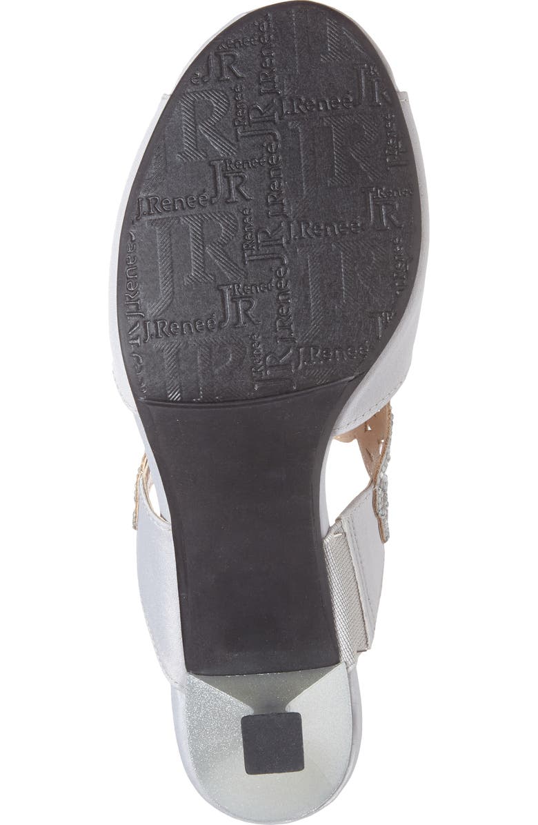 J. Reneé 'Francie' Evening Sandal, Alternate, color, Silver