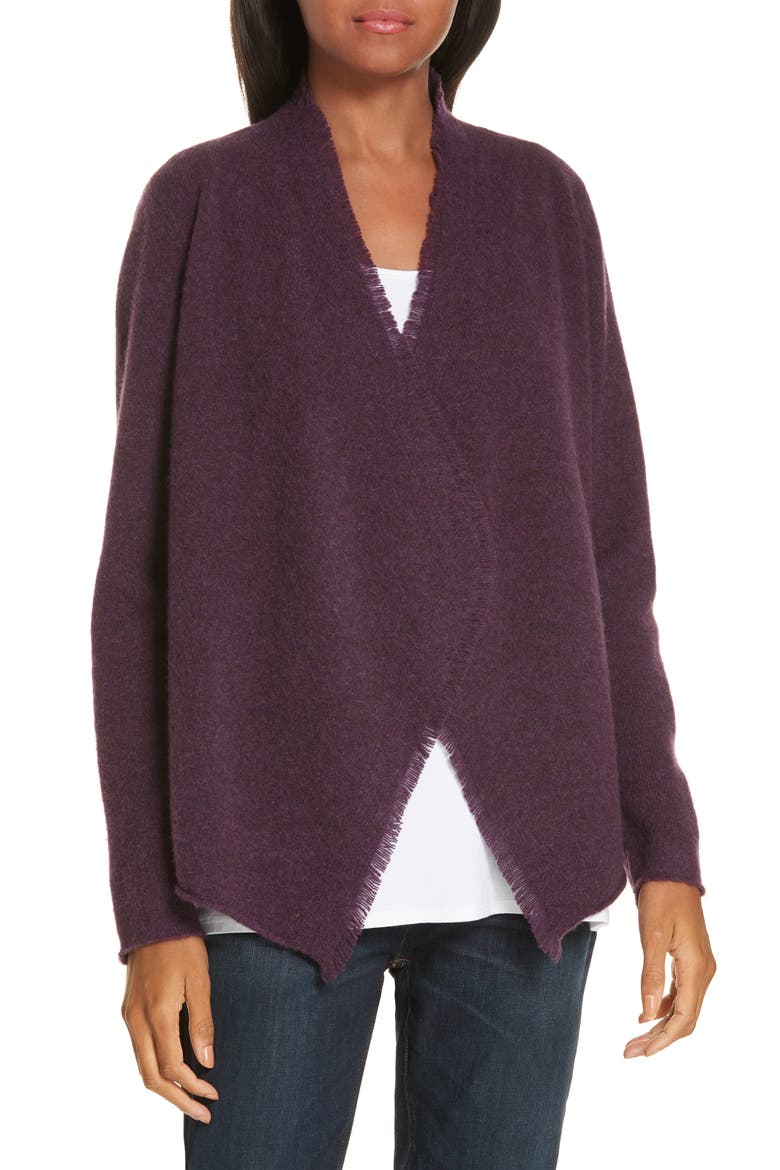 Felted Merino Lambswool Cardigan, Main, color, RAISONETTE