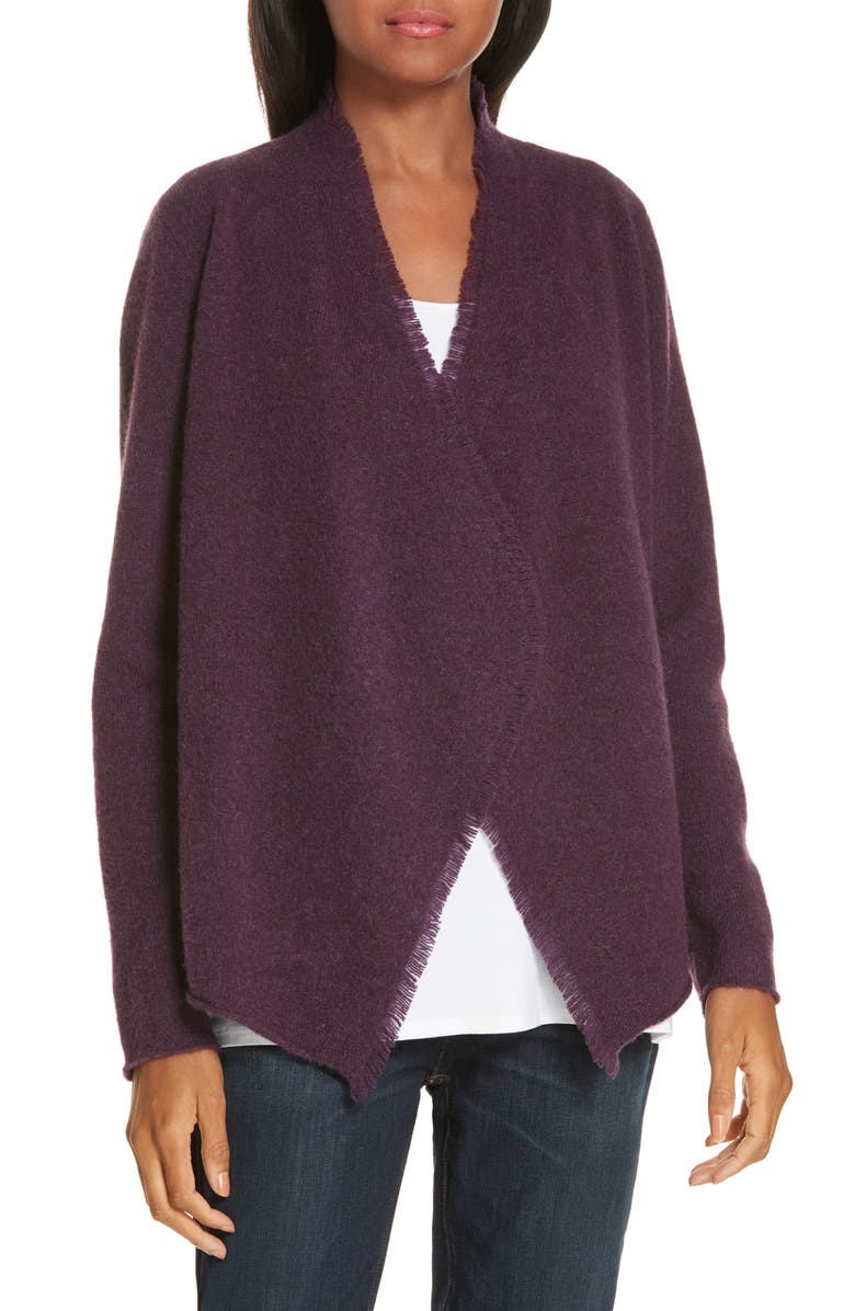 Eileen Fisher Felted Merino Lambswool Cardigan, Main, color, 
