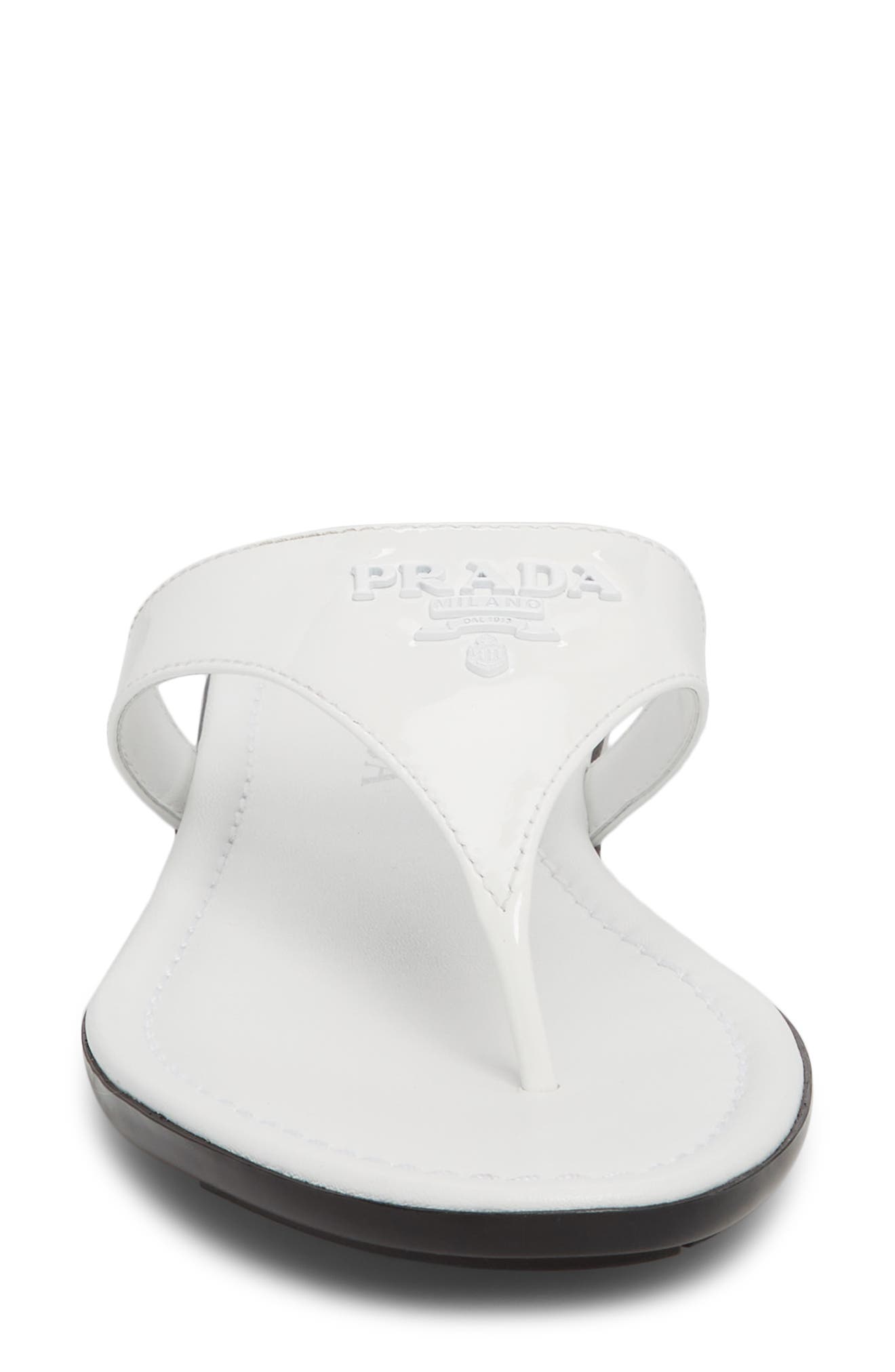 Prada Logo Flip Flop, Alternate, color, 