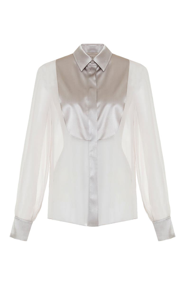 THEO The Label Idalia Plasteron Chiffon Blouse, Alternate, color, 