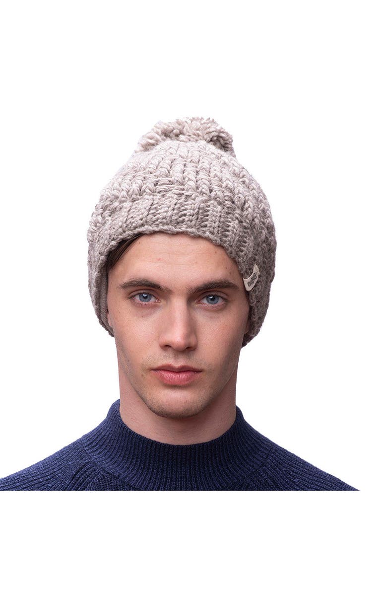 Nirvanna Designs Swirl pom beanie, Alternate, color, Black