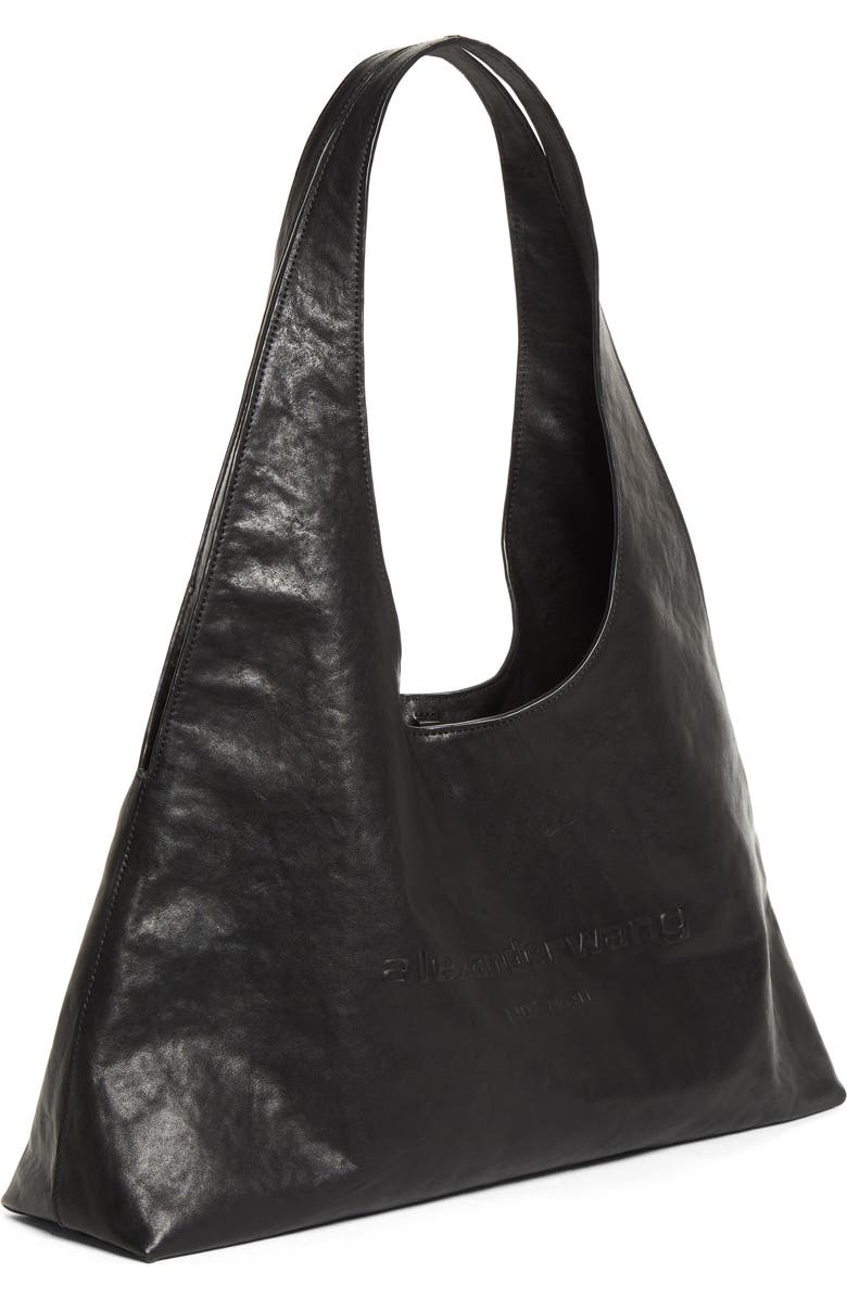 Alexander Wang Medium Pike Leather Hobo Bag, Alternate, color, Black