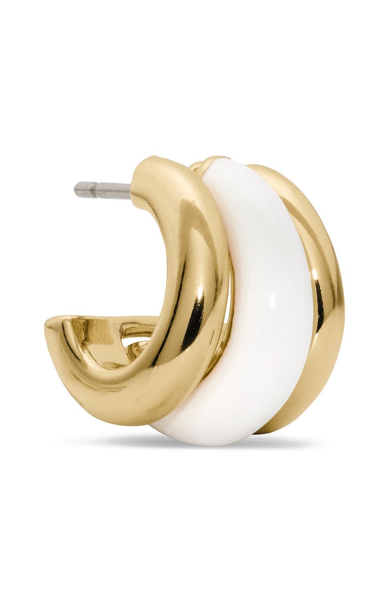 Kate Spade New York tiny twinkles trio huggie hoop earrings, Alternate, color, 