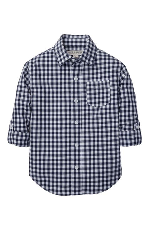 Boys' Organic Poplin Button Down Shirt, Kids