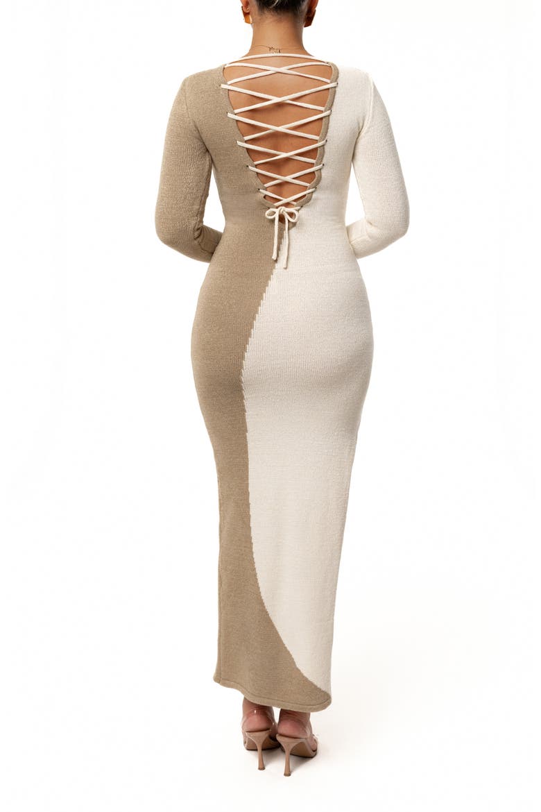 No Hard Feelings Long Sleeve Sweater Dress, Alternate, color, BEIGE