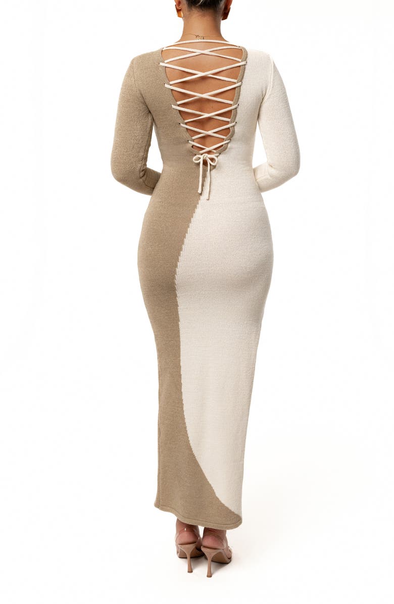 JLUXLABEL No Hard Feelings Long Sleeve Sweater Dress, Alternate, color, Beige