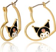 Hello Kitty Gold-Tone Flash-Plated Earrings