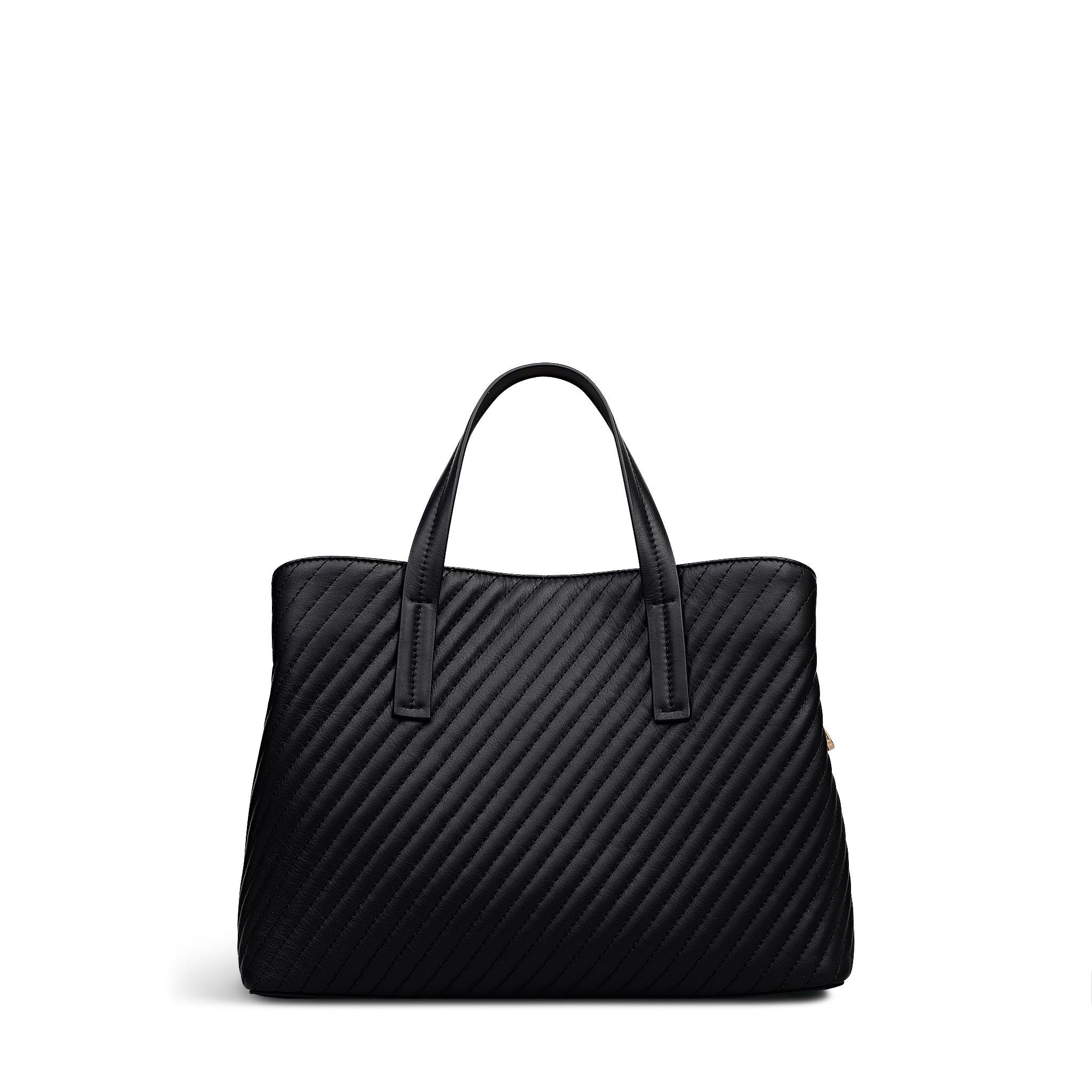 Radley Dukes Place - Diagonal Quilt Medium Ziptop Satchel Bag, Alternate, color, Black