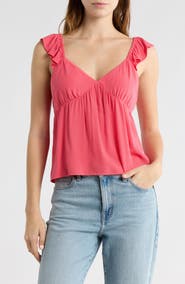 Abound Flutter Sleeve Babydoll Tank Top