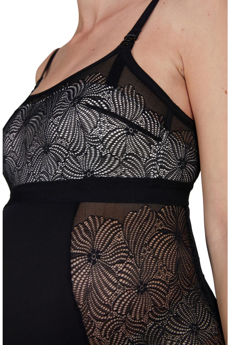 Dahlia Maternity/Nursing Bodysuit, Alternate, color, BLACK