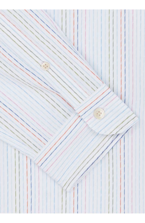 Paul Smith Mens Long Sleeve Regular Fit Striped Shirt In White